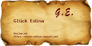 Glück Edina névjegykártya